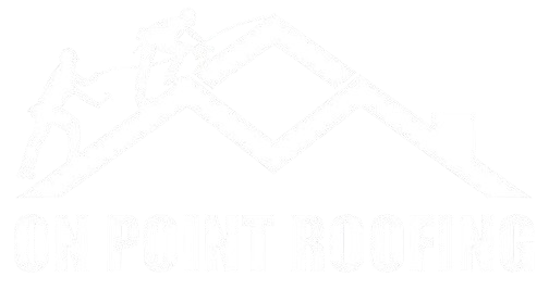 On Point Roofing Repair white logo, Wildomar CA roofing contractor