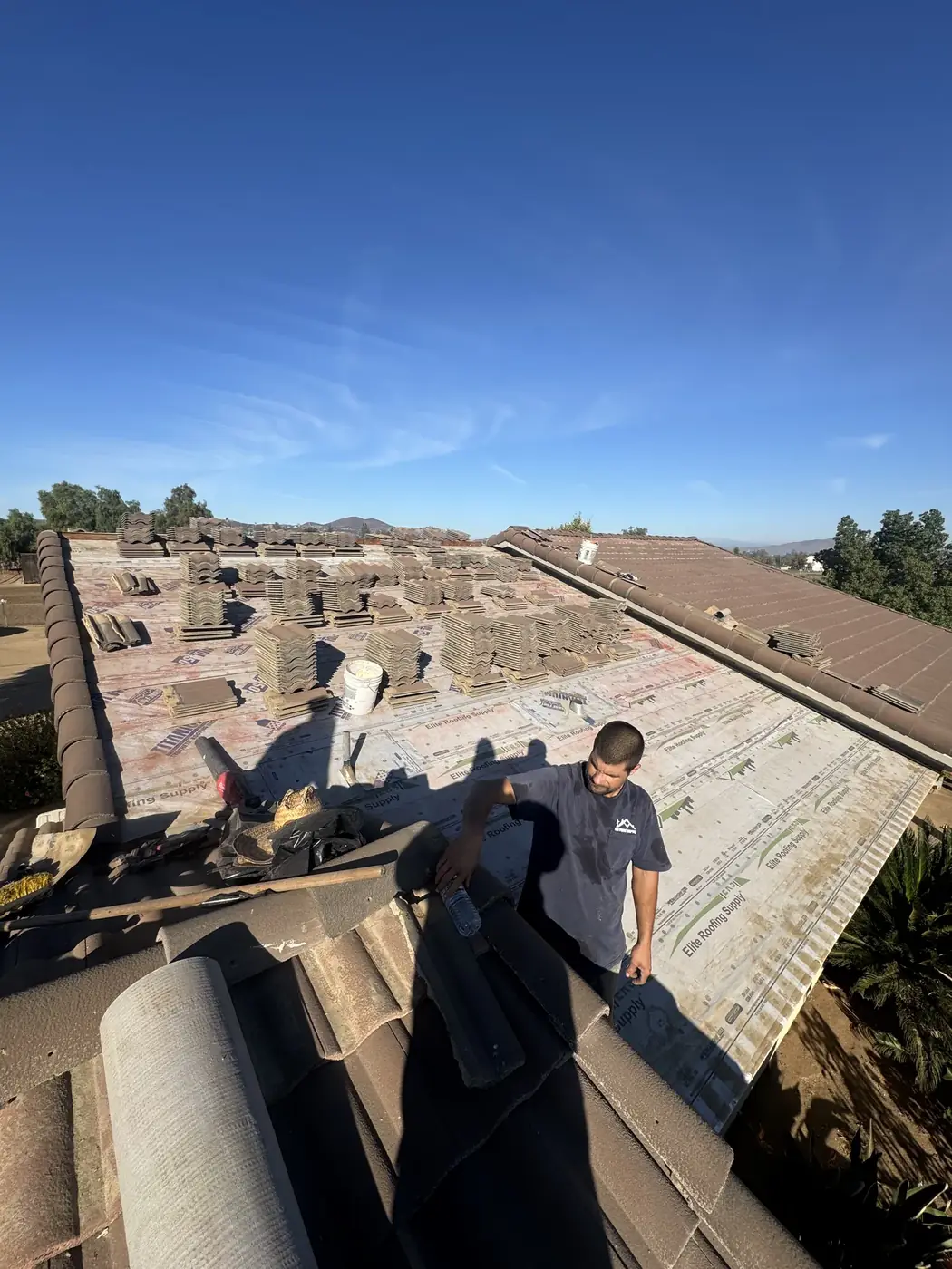 Small commercial building roof repair in Wildomar, CA