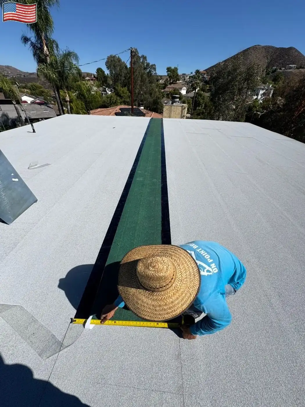Patio roofing work on a home in Wildomar, CA