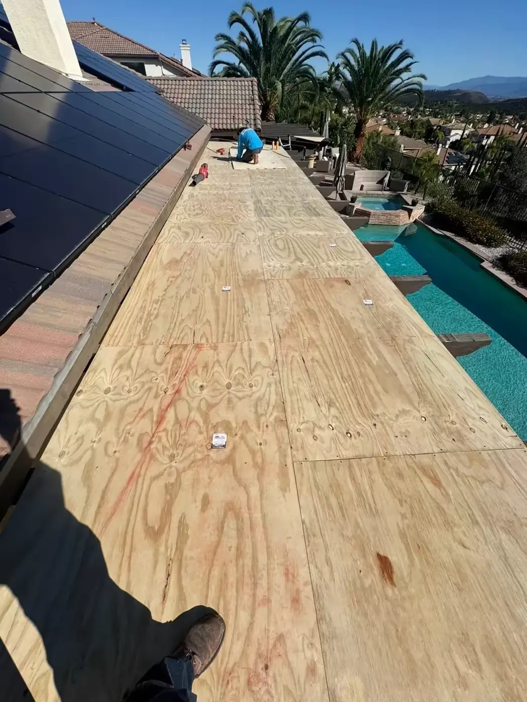 Patio roofing project completed in Temecula, CA