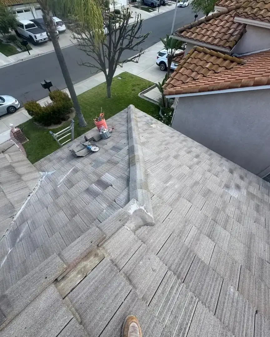 Patio roof repair on a Wildomar, CA home