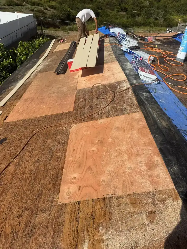 Replacement roof tiles staged for repair work in Menifee, CA