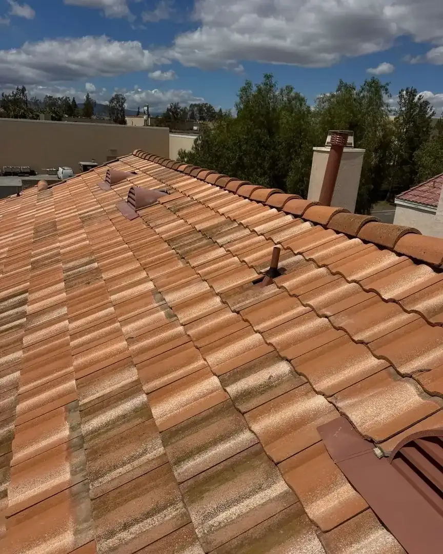 Tile roof valley repair on a home in Temecula, CA