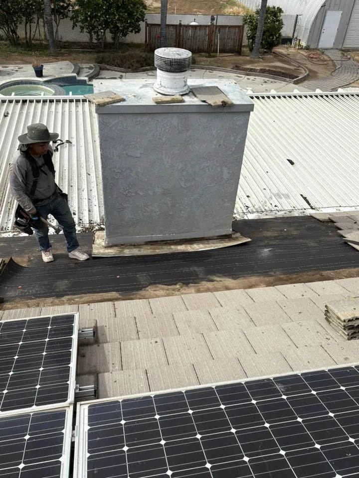 Roof coating applied to a low-slope roof in Wildomar, CA