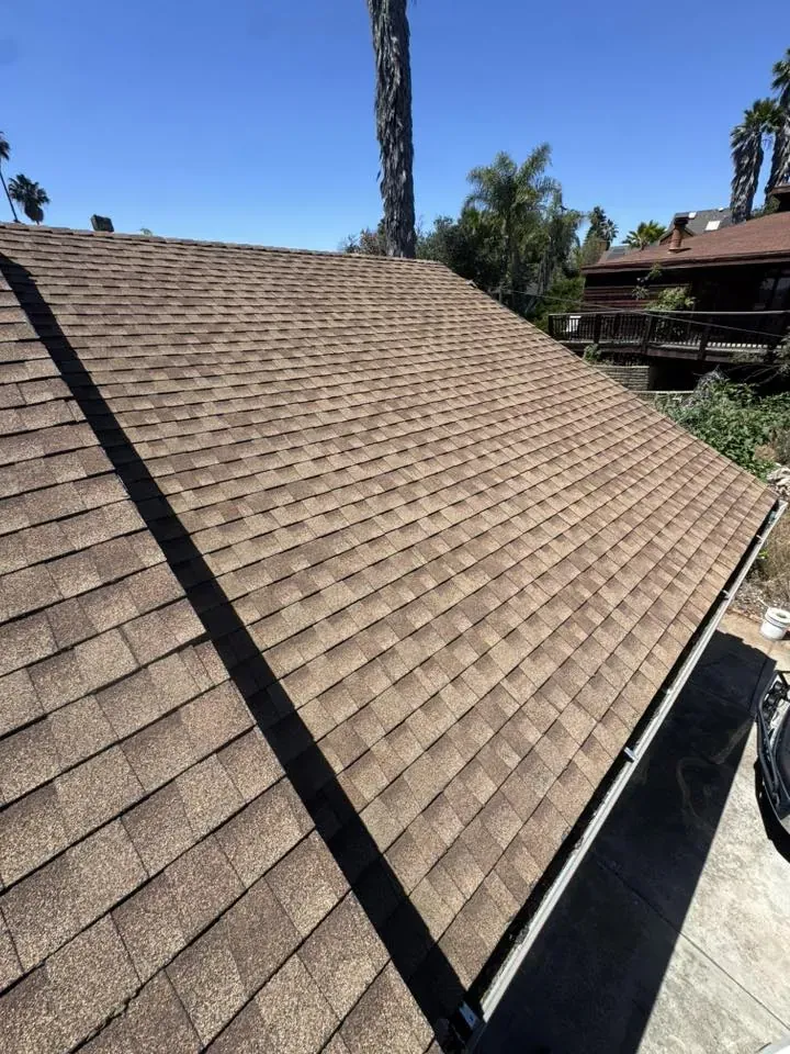 Completed roof coating system on a Murrieta, CA property