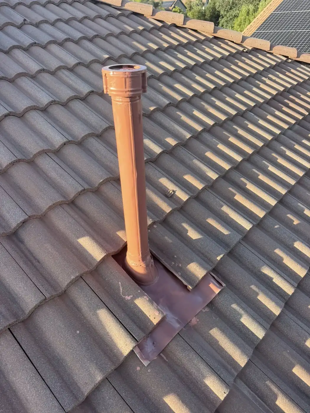 Roof leak repair on a tile roof in Wildomar, CA