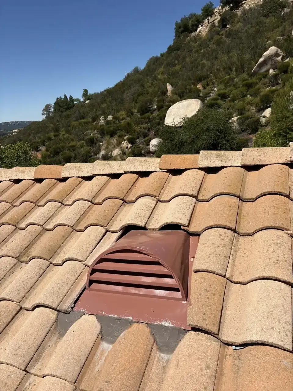 Emergency roof repair on a storm damaged roof in Wildomar, CA
