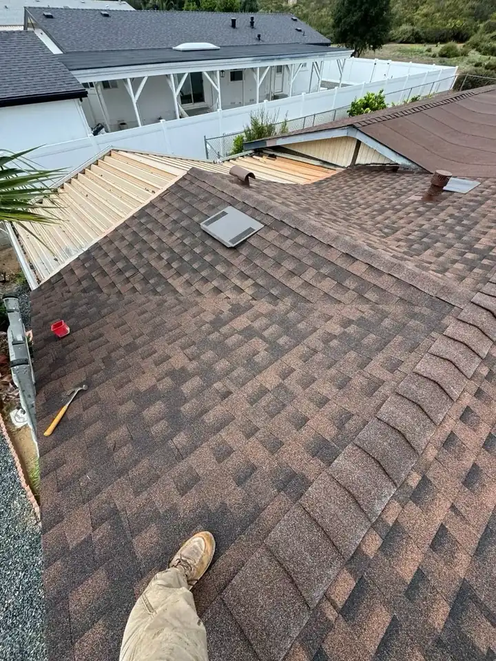 Completed tile roof repair on a Wildomar, CA residence