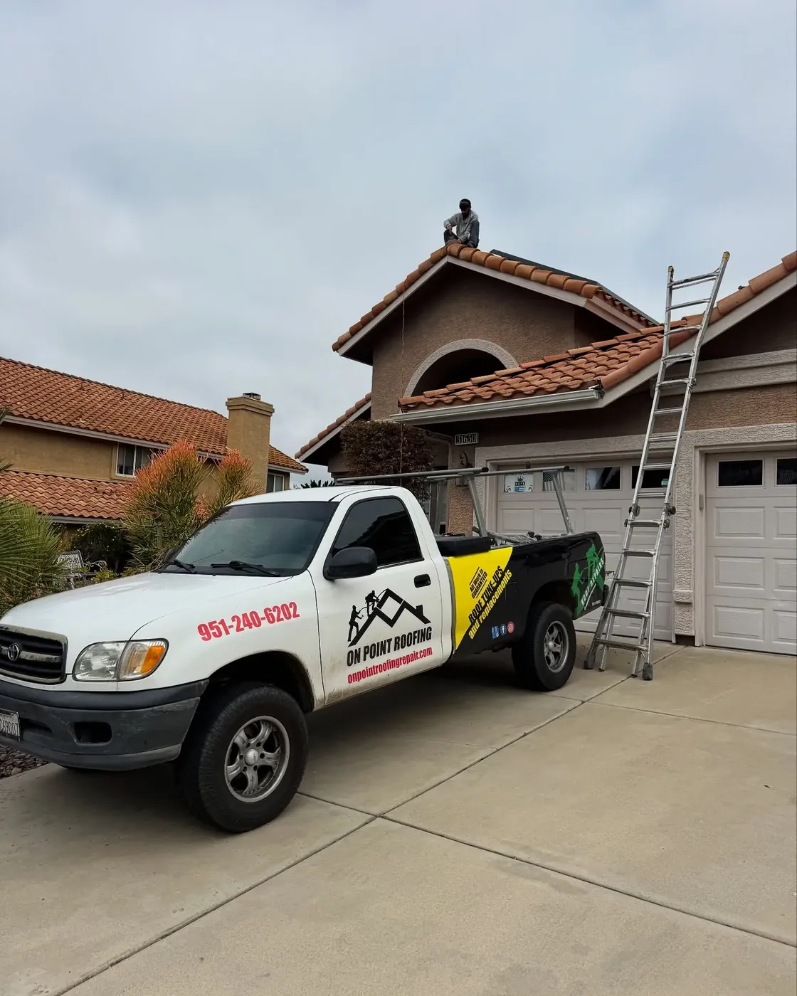 Roof repair project by On Point Roofing Repair serving Escondido, CA